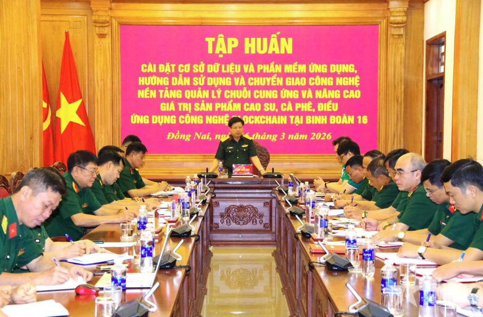 Binh đoàn 16 tập huấn, triển khai nền tảng quản lý chuỗi cung ứng ứng dụng công nghệ Blockchain